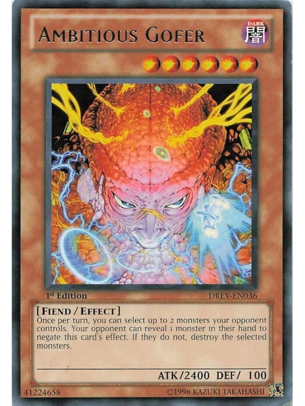 Yu-Gi-Oh! TCG 2010 Ambitious Gofer NM DREV